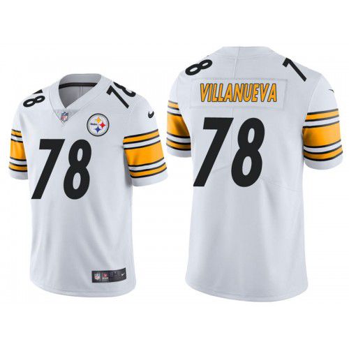 Men Pittsburgh Steelers #78 Alejandro Villanueva Nike White Vapor Limited NFL Jersey